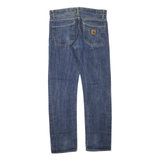 CARHARTT Womens Regular Fit Blue Denim Cotton Blend Jeans W34 L32 Classic Zip
