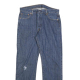 LEVI'S 501 Mens Jeans Blue Regular Straight Denim Medium W34 L32 Classic Button
