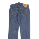 LEVI'S 501 Mens Jeans Blue Regular Straight Denim Medium W34 L32 Classic Button