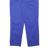 CALVIN KLEIN Womens Cotton Blend Blue Slim Slim Leg Trousers W30 L26 Casual