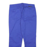 CALVIN KLEIN Womens Cotton Blend Blue Slim Slim Leg Trousers W30 L26 Casual