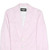 DSQUARED2 Womens Pink Button Jacket S Polyester Blend Tailored Plain Elegant