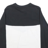 NIKE Womens Black & White Long Sleeve Crew Neck T-Shirt L Cotton Blend Casual