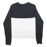 NIKE Womens Black & White Long Sleeve Crew Neck T-Shirt L Cotton Blend Casual