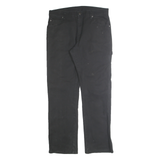 DICKIES Mens Cotton Blend Black Regular Fit Straight Leg Trousers W33 L32