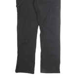 DICKIES Mens Cotton Blend Black Regular Fit Straight Leg Trousers W33 L32