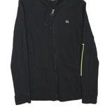 CALVIN KLEIN PERFORMANCE Womens Black Hoodie S Zip Up Lightweight Cotton Blend