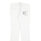 JUST CAVALLI Womens White Regular Fit Straight Denim Jeans W28 L30 Stylish Logo