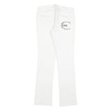 JUST CAVALLI Womens White Regular Fit Straight Denim Jeans W28 L30 Stylish Logo