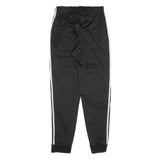 ADIDAS Mens Joggers Black & White Classic Tapered S W28 L30 Sports Track Pants