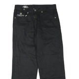 Black Mens Regular Fit Cotton Blend Denim Jeans W34 L30 With Back Pocket Detail