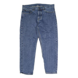 CARHARTT Mens Regular Fit Blue Denim Jeans Button W38 L29 Durable Casual