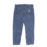 CARHARTT Mens Regular Fit Blue Denim Jeans Button W38 L29 Durable Casual