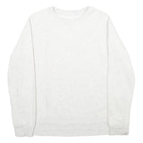CHAMPION Mens White Crew Neck M Cotton Blend Classic Sweatshirt Pullover