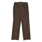 WRANGLER Mens Cotton Blend Brown Regular Straight Trousers W34 L34 Casual