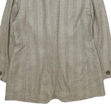 ATRIUM COLLECTION Womens Beige Check Jacket UK 14 Woven Classic Button Closure
