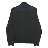 PUMA Mens Black Jacket L Cotton Plain Zip Casual Sportswear