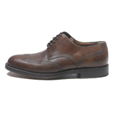 BALLY Mens Derby Leather Brown Shoes UK 6 Classic Formal Dress Footwear
