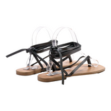 STEVE MADDEN Strappy Sandals Black Leather Womens UK 5