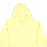 CHAMPION Mens Yellow Pullover Hoodie XL Cotton Blend Drawstring