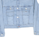 TOMMY HILFIGER Mens Blue Denim Jacket M Cotton Blend Button Casual Classic