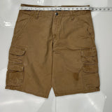 Wrangler Cargo Shorts - 34W 10L Brown Cotton