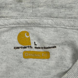 Paynecrest Logo Carhartt Long Sleeve T-Shirt - Large Grey Cotton