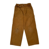 Age 10 Carhartt Double Knee Carpenter Pants - Medium Brown Cotton