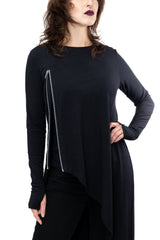 Asymmetrical Zipped Tunic