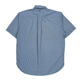 Tommy Hilfiger Checked Short Sleeve Shirt - Medium Blue Cotton