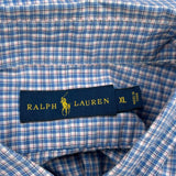 Ralph Lauren Checked Shirt - XL Blue Cotton