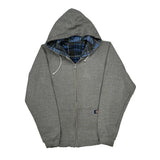 Dickies Flannel Lined Hoodie - Medium Gray Cotton Blend