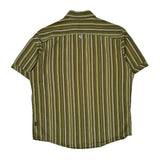 Vintage Kuhl Striped Short Sleeve Shirt - Large Green Cotton Blend