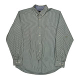 Tommy Hilfiger Striped Shirt - Medium Green Cotton