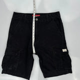 Levis Cargo Shorts - 36W 11L Black Cotton