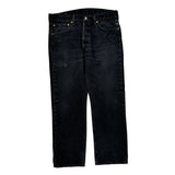 Levis 501 Jeans - 36W 30L Black Cotton