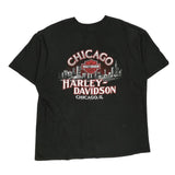 Chicago Harley Davidson T-Shirt - XL Black Cotton