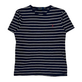 Polo By Ralph Lauren Striped T-Shirt - Medium Blue Cotton