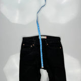 505 Levis Jeans - 32W 30L Black Cotton