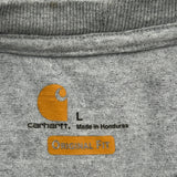 Original Fit Carhartt Long Sleeve T-Shirt - Large Grey Cotton