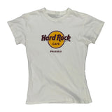 Hard Rock Cafe Graphic T-Shirt - Large White Cotton