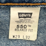 Levis 550 Jeans - 28W 32L Dark Wash Cotton