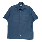 Carhartt Short Sleeve Shirt - XL Blue Cotton