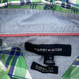 Tommy Hilfiger Checked Short Sleeve Shirt - Medium Green Cotton