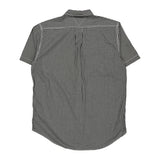 Trim Fit Tommy Hilfiger Checked Short Sleeve Shirt - Medium Black & White Cotton