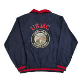 US Marine Corps The Bradford Exchange Reversible Windbreaker - Medium Blue Polyester