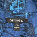 George Hawaiian Shirt - Large Blue Viscose