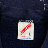 Lighthouses Print Jerzees Graphic Sweatshirt - Large Navy Cotton