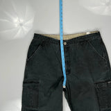 Wrangler Cargo Trousers - 35W 30L Grey Cotton