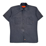 Dickies Short Sleeve Shirt - Medium Grey Cotton Blend